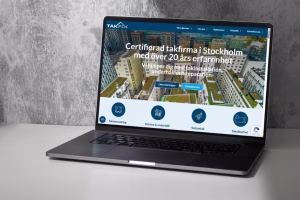 startsida på Takfix webbplats